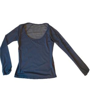 Gray Zumba long sleeve with mesh back and sleeves